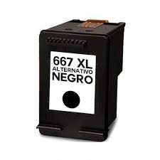 HP CARTUCHO HP ALTERNATIVO 667 XL NEGRO  18ML - 3YM79AL