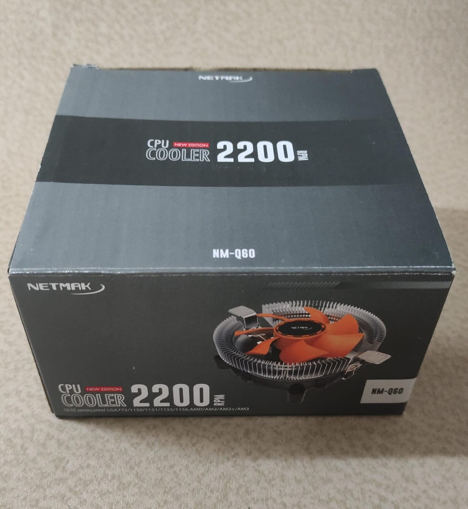 NETMARK COOLER 1150/51/55/56/1200 2200 RPM INTEL /AMD - AM2/AM2+/AM3 - NETMAK - NM-Q60 -  C/MICRO