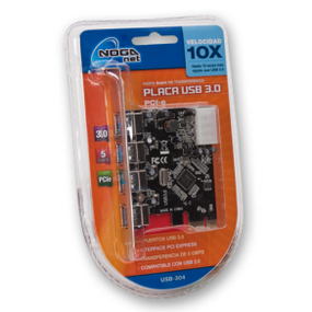 NOGA NET PLACA PCI-E USB 3.0 - 2 PUERTOS PE-404 NOGANET