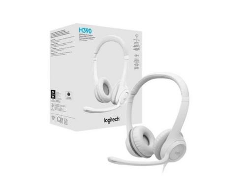LOGITECH AURICULAR LOGITECH C/MIC H390 USB - BLANCO // 981-001285