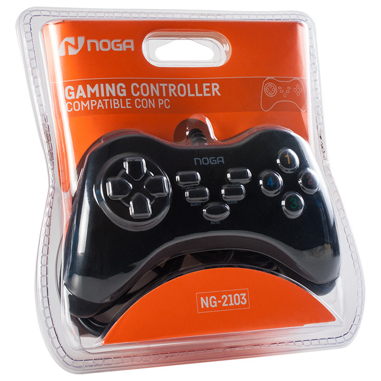 NOGA NET JOYSTICK GAMEPAD NOGANET USB 4BOTONES (NG-2103) NEGRO