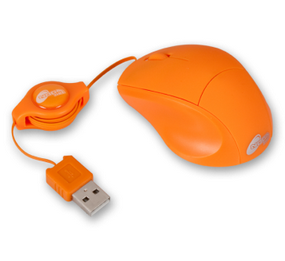 NOGA NET MOUSE NOGANET MINI NGM-418 NARANJA USB RETRACTIL