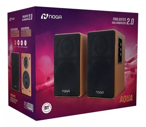 NOGA NET PARLANTE NOGANET 2.0 40W BLUETOOTH - RCA - MADERA - 220V - AQUA