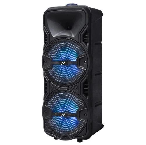 NOGA NET PARLANTE NOGANET NGL-430BT 8"X2  BLUETOOTH  PORTATIL  USB / LUCES / CONTROL REM