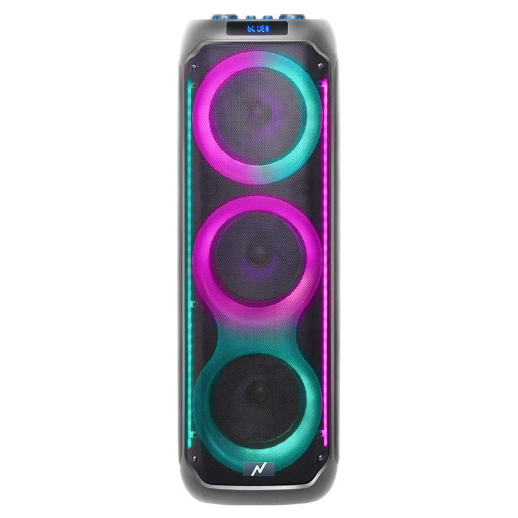 NOGA NET PARLANTE NOGANET NGL-450BT 8"X3  BLUETOOTH  LED RGB PORTATIL  USB  / CONTROL REM