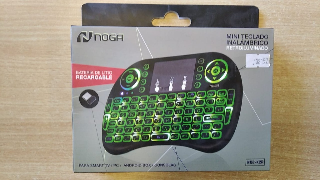 NOGA NET TECLADO NOGANET WIRELESS P/SMART TV RETROILUMINADO NKB-K2R