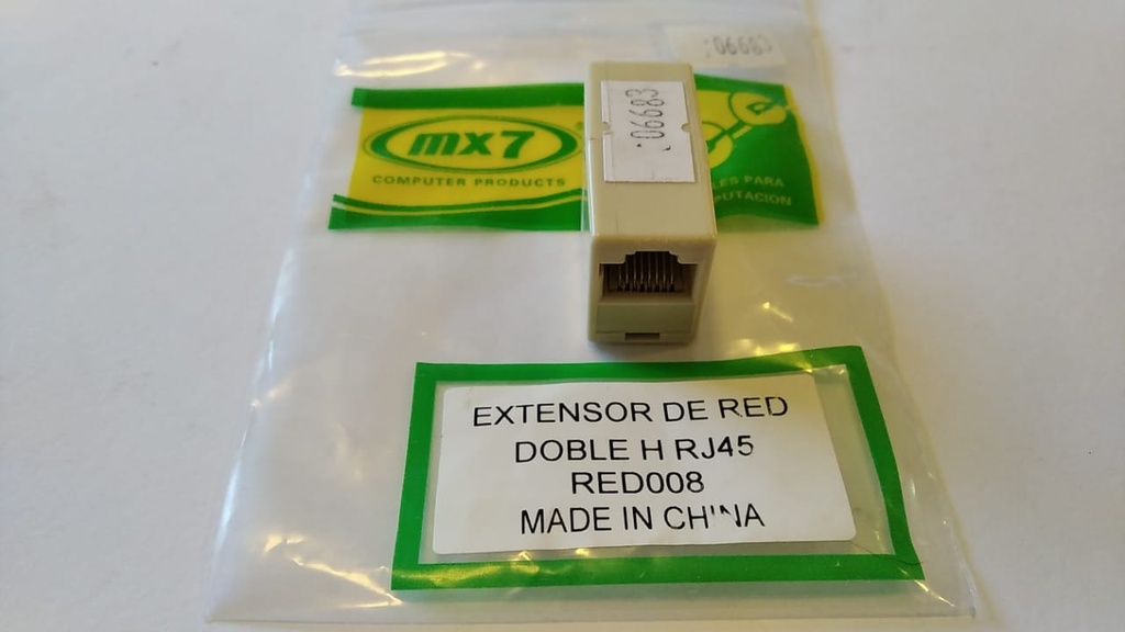 MX7 ADAPTADOR EXTENSOR UTP HEMBRA - HEMBRA - MX7 - RED008