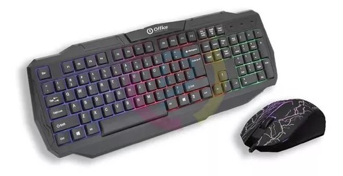 OFFICE KIT TEC+MOU GAMER OFF-KM301G RETROILUMINADO OFFICE USB