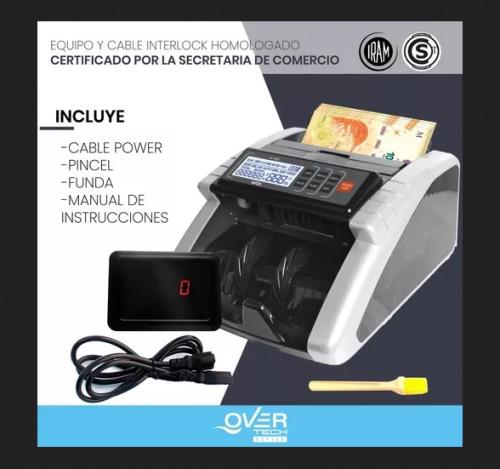 OVERCASE CONTADORA DE BILLETES OVERTECH AL-1000 LCD DISPLAY DOBLE / DETECTOR DE FALSOS