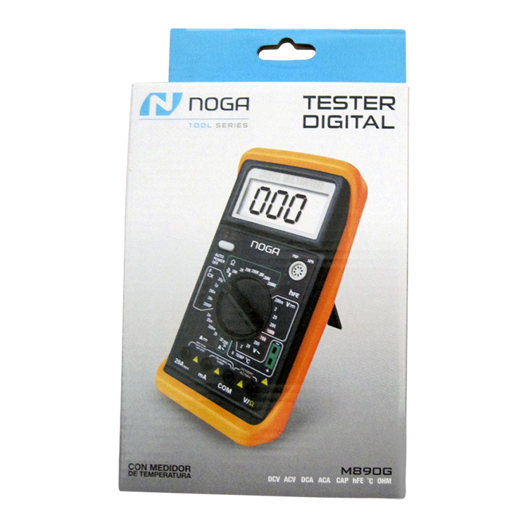 NOGA NET TESTER NOGANET M-890G DIGITAL C/ TEMP / MULTIMETRO