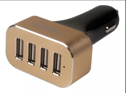 NOGA NET CARGADOR USB - AUTO NOGANET 4 BOC 9.6A  ALUMINIO