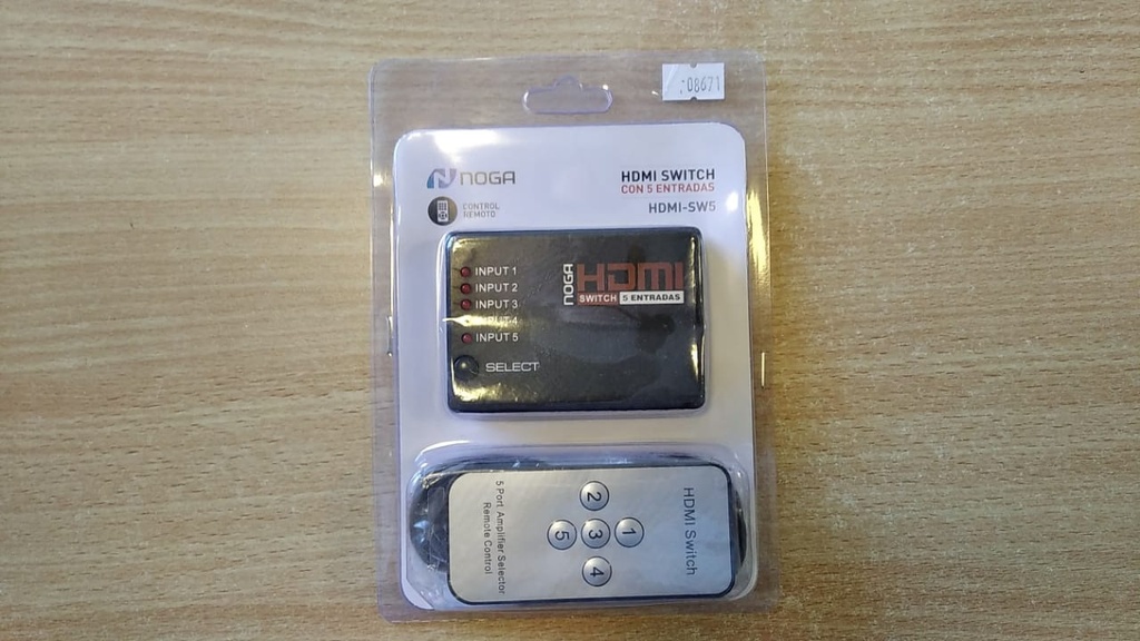NOGA NET SWITCH HDMI - 5 PUERTOS - NOGANET SW5 C/ CONTROL