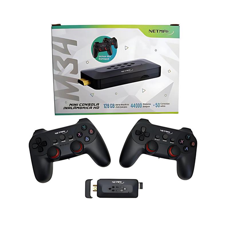 NETMAK MINI CONSOLA 4K HDMI TV 44.000 JUEGOS NM-M34