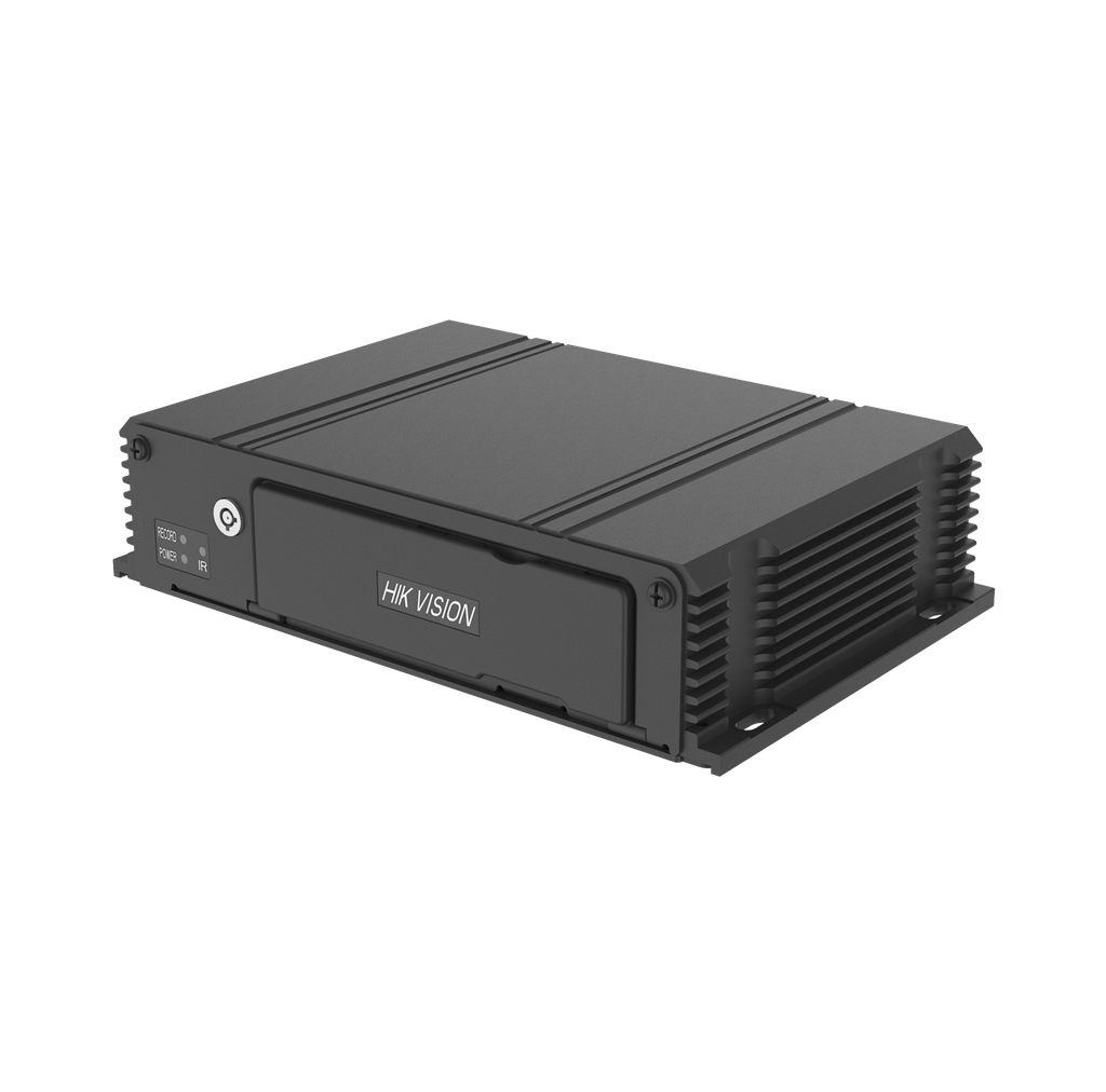 CODIGO COMPLETO: AE-MD5043-SD/I/GLF/WI58 DVR MOVIL HIKVISION 4CH 1080P,SOPORTA 2 SD DE 512GB C/U, DE 9V a 36V DC, TRAE M