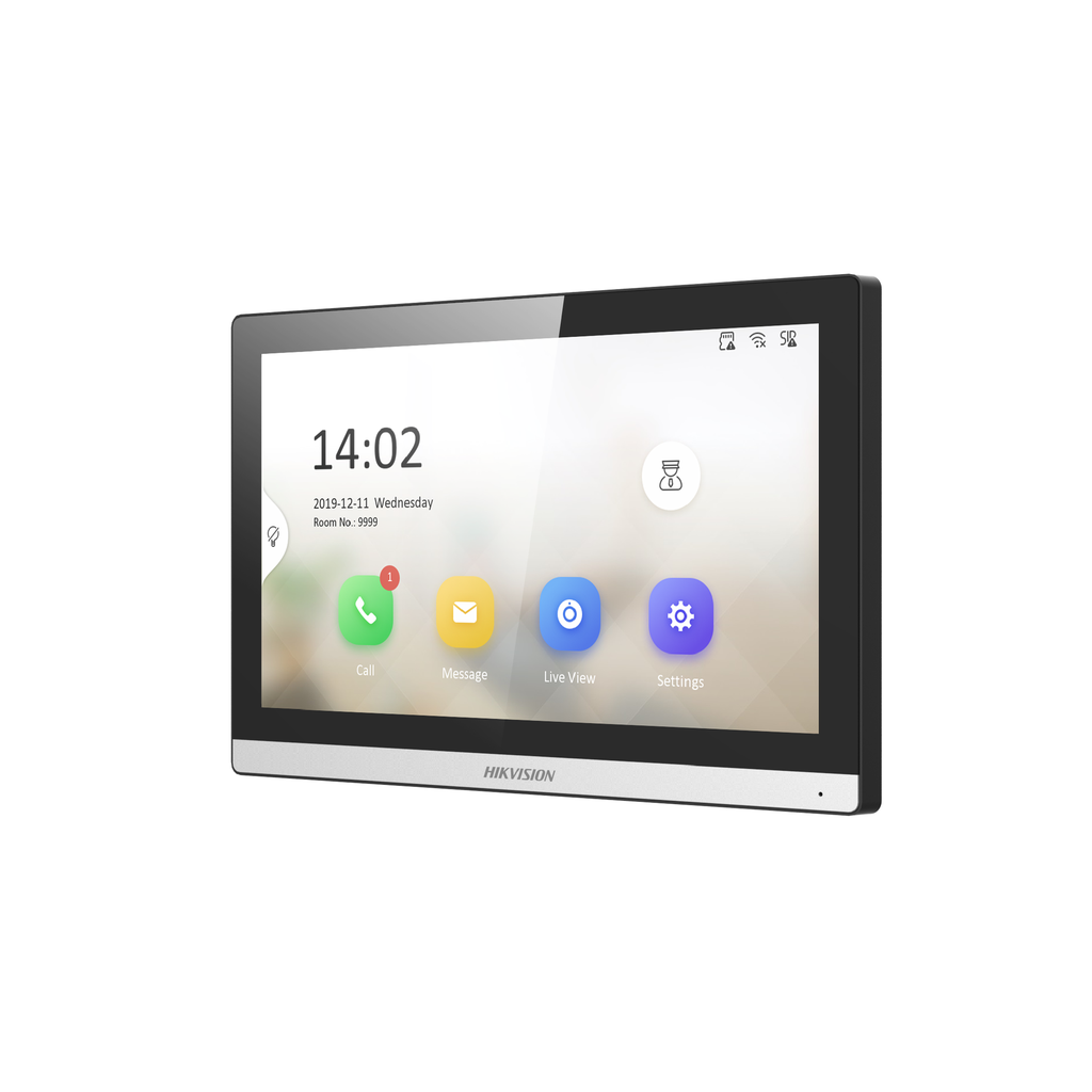 PANTALLA TÁCTIL HIKVISION COLOR DE 7" PARA VIDEO PORTERO IP. WIFI. MEMORIA INTERNA.