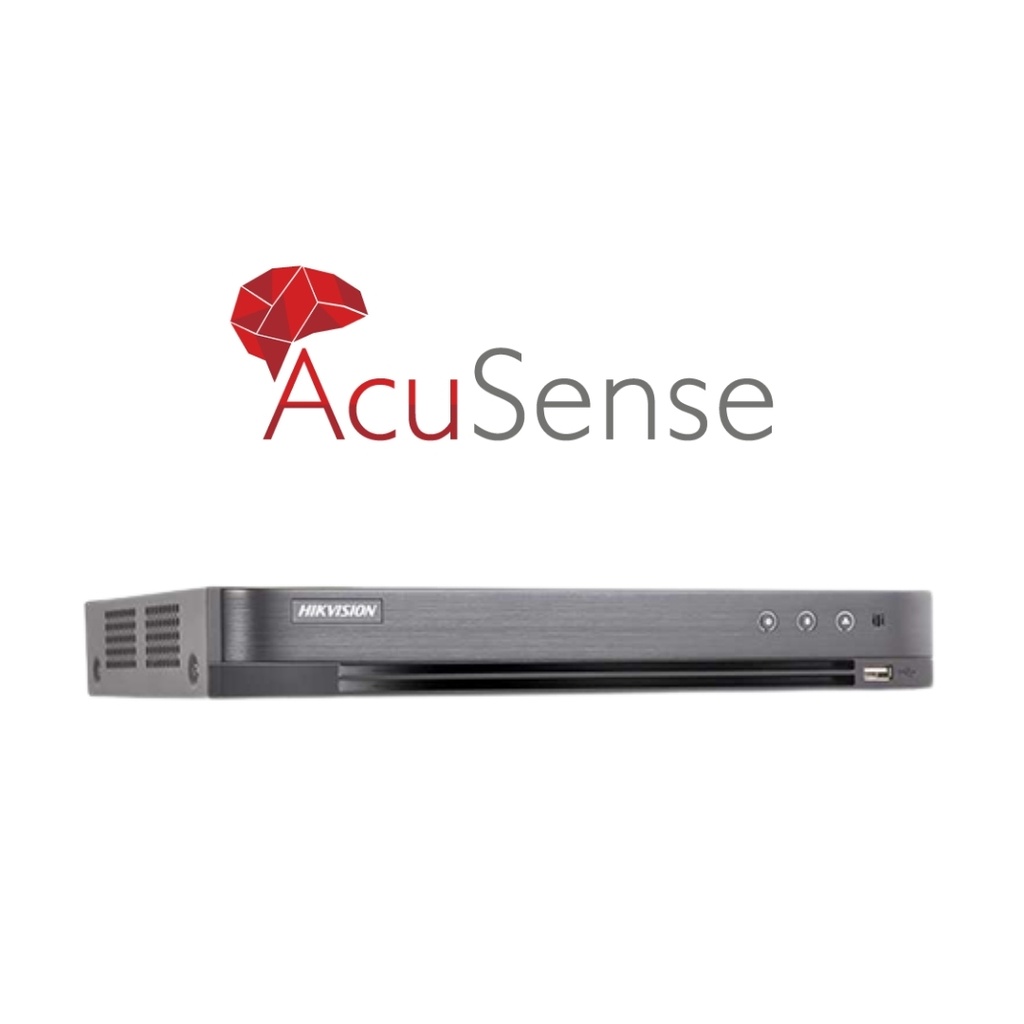 DVR HIKVISION ACUSENSE DE 4 CH + 2 IP, 2MPX CON DETECCIÓN DE ROSTROS Y VEHICULOS. 1HDD HASTA 10TB.