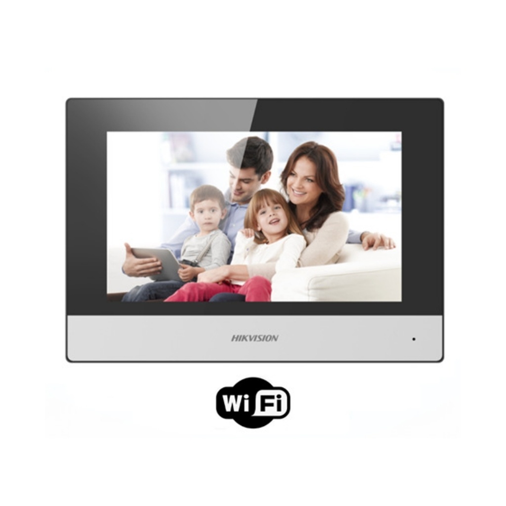 PANTALLA TÁCTIL HIKVISION COLOR DE 7" PARA VIDEO PORTERO IP. WIFI. ADMITE ANDROID, MEMORIA INTERNA
