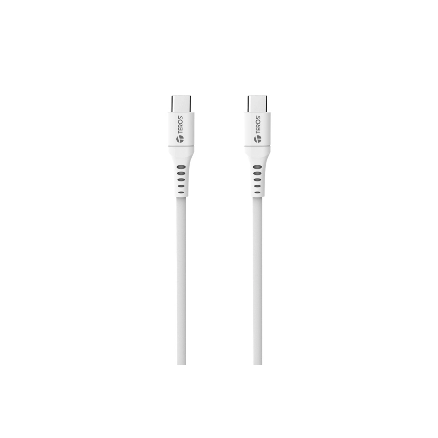 Cable Teros TE-70208W USB-C to USB-C Cable 100W 480MB/s 1m White