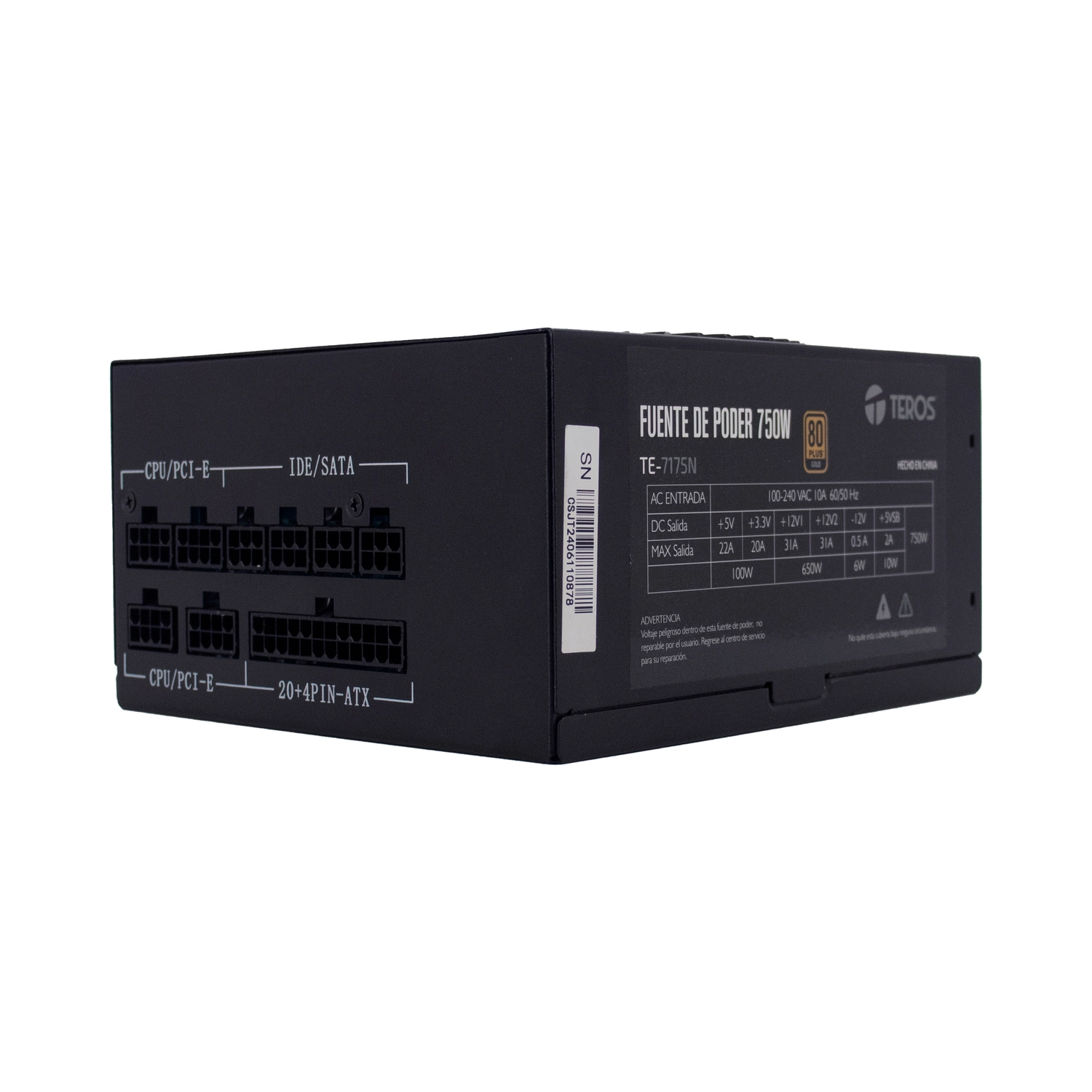 Fuente Teros TE-7175W 750W 80 Plus Gold ATX Full Modular