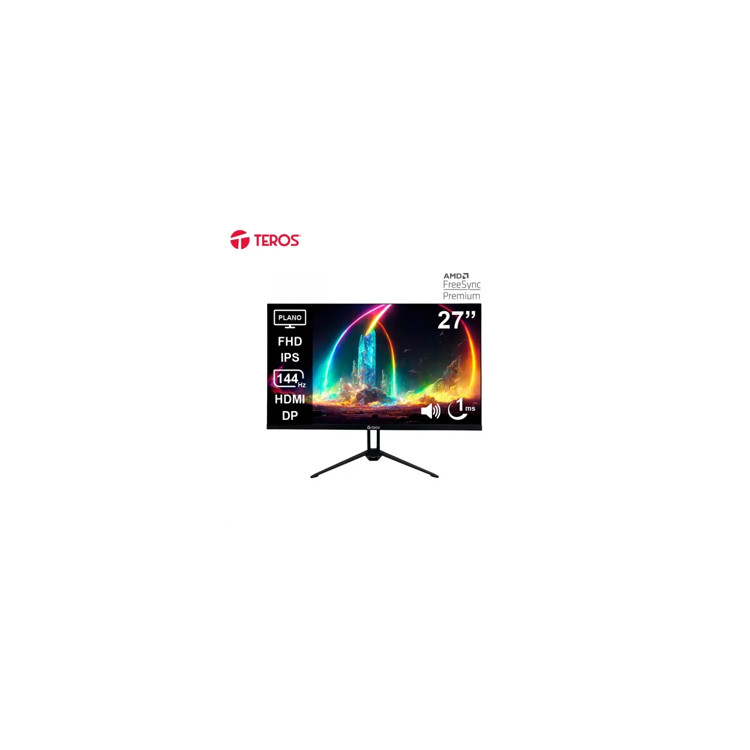 Monitor Teros TE-2714S Gaming 27" Plano IPS FHD (1920 x 1080) 144Hz 1ms Ficha USA