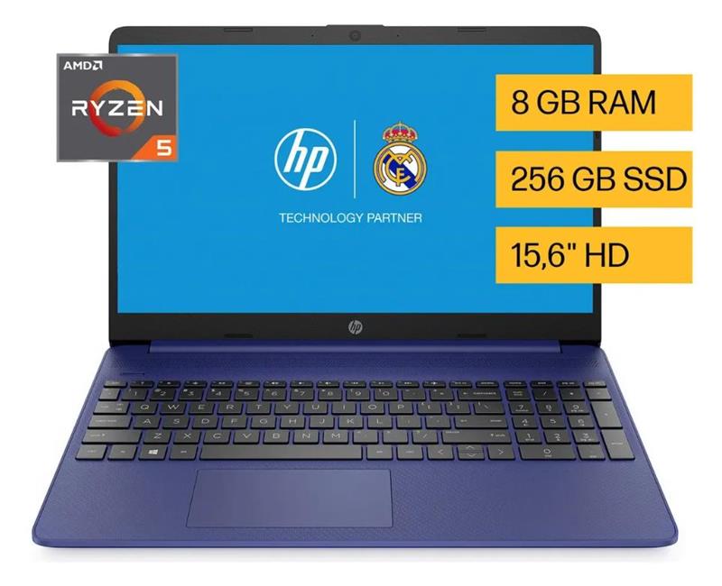 HP 15-FC0250LA RYZEN 5 7520U/8GB/SSD 512GB/15.6" HD/WIN11/ESPAÑOL/ BLUE (+MOCHILA)