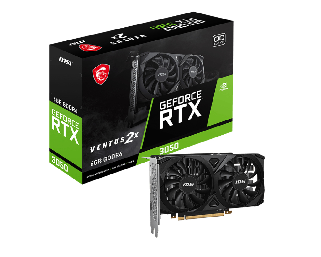 VGA 6GB RTX 3050 MSI VENTUS 2X 6G OC