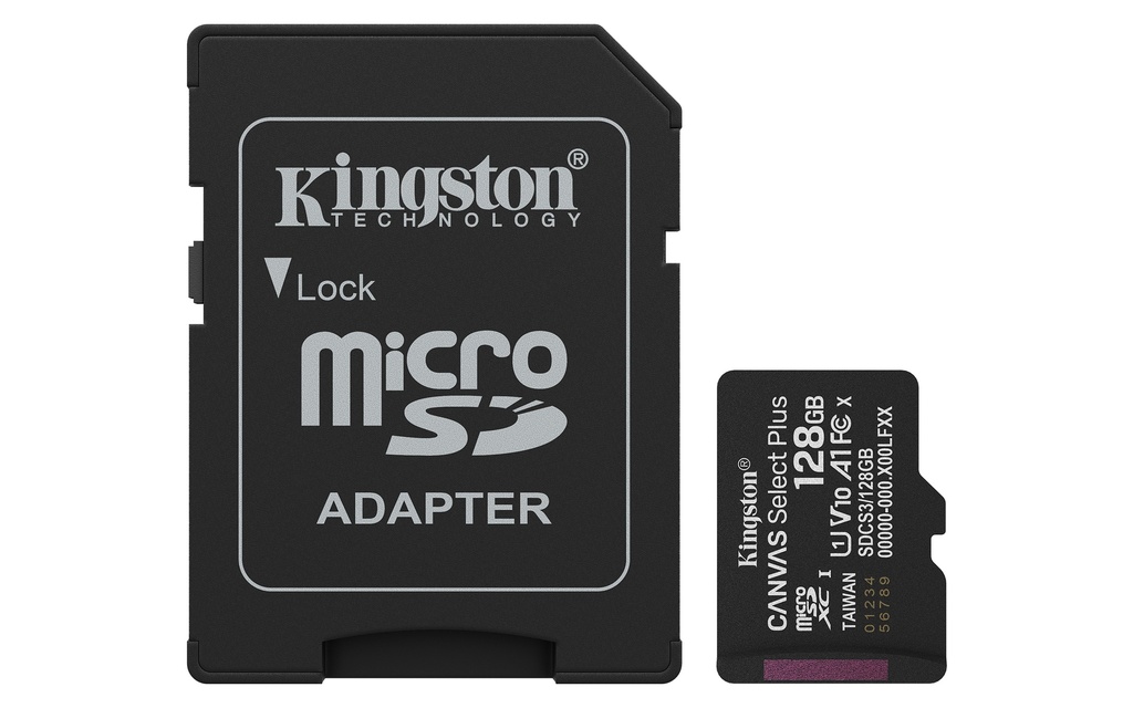 MICRO SD 128GB C10 KINGSTON CANVAS SELECT PLUS G3