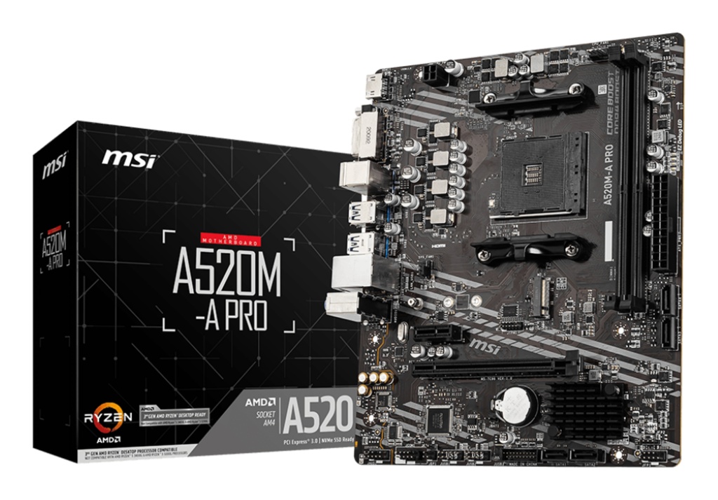 MB MSI AM4 A520M-A PRO DDR4 BOX M-ATX