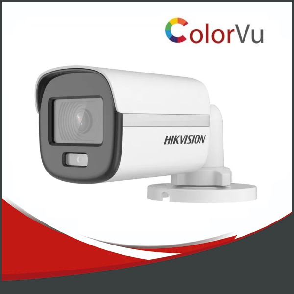 CÁMARA HIKVISION COLOR VU BULLET PLASTICA FULL HD. 2MP LENTE 2.8MM. IR DE HASTA 20M IP67