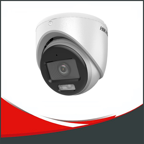 CÁMARA HIKVISION HIBRIDA, DOMO FULL HD, 2MP LENTE 2.8MM. IR DE HASTA 20M, LUZ BLANCA 20M, IP67.