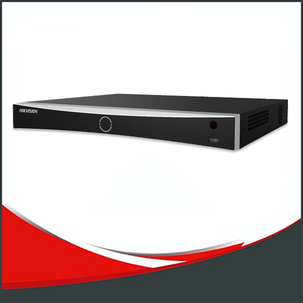 NVR HIKVISION ACUSEEK 16CH, SOPORTA 2 DISCOS DE 20TB, ALARMA 4 ENTRADAS Y 1 SALIDA.