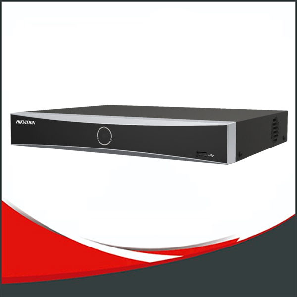 NVR HIKVISION ACUSENSE 32CH IP, 12 MP, 4 DISCOS HASTA 10TB