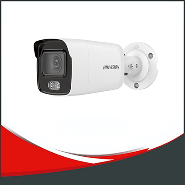CÁMARA HIKVISION IP 2MP BULLET 2.8MM,LUZ BLANCA HASTA 40M ,IP67, H.265+,POE, MICROFONO INCORPORADO