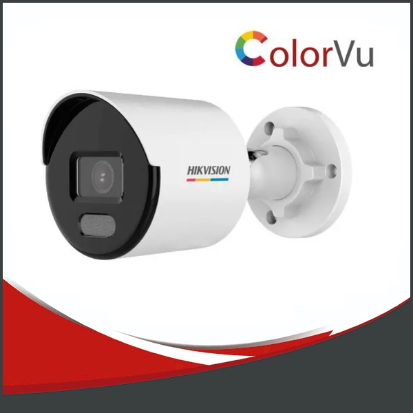 CÁMARA HIKVISION IP 4MP.BULLET .COLORVU LITE. LENTE 2.8MM. H265+, IP67.LUZ BLANCA HASTA 30M