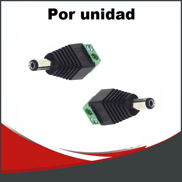 FICHA ADAPTADORA DE PLUG DE ALIMENTACION 2.1 MM MACHO A CABLE UTP
