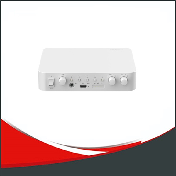AMPLIFICADOR HIBRIDO HIKVISION DE 2 ZONAS, 80W, SOPORTA PROTOCOLOS, ISUP,EZVIZ CLOUD, ISAPI.
