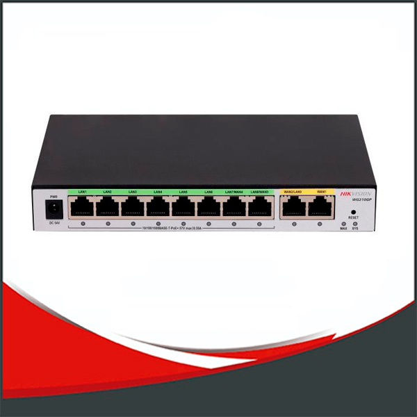 ROUTER HIKVISION POE, 10 PUERTOS POE, 2 PUERTOS GIGABIR WAN, 8 PUERTOS GIGABIT LAN.