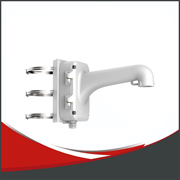 SOPORTE PARA DOMO EN COLUMNA O POSTE DE ALEACION DE ALUMINIO PINTADO, PARA DOMO DE 5 Y 6\"MEDIDAS 356X117X201 COLOR CREM