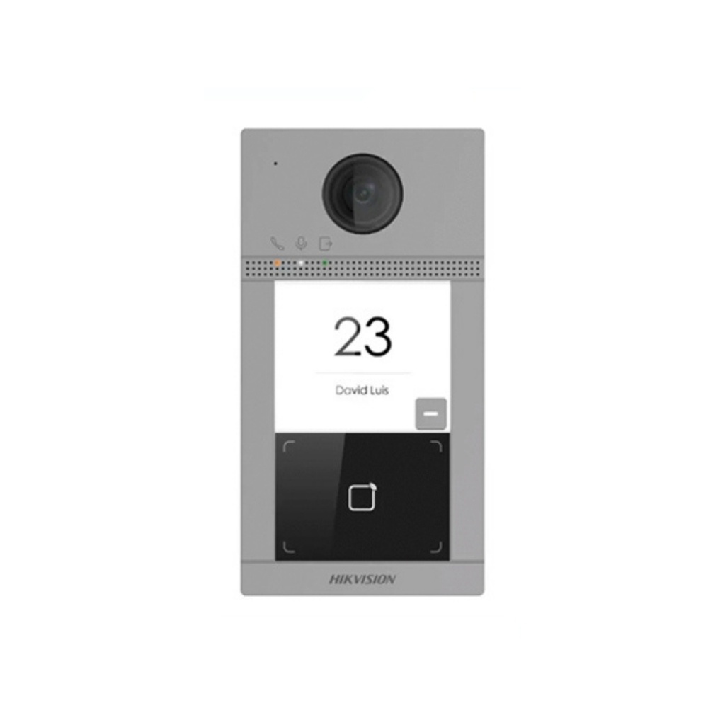 PORTERO HIKVISION IP WIFI DE METAL, 2MP, IK08, IP65, POE, SOPORTA TARJETAS MIFARE