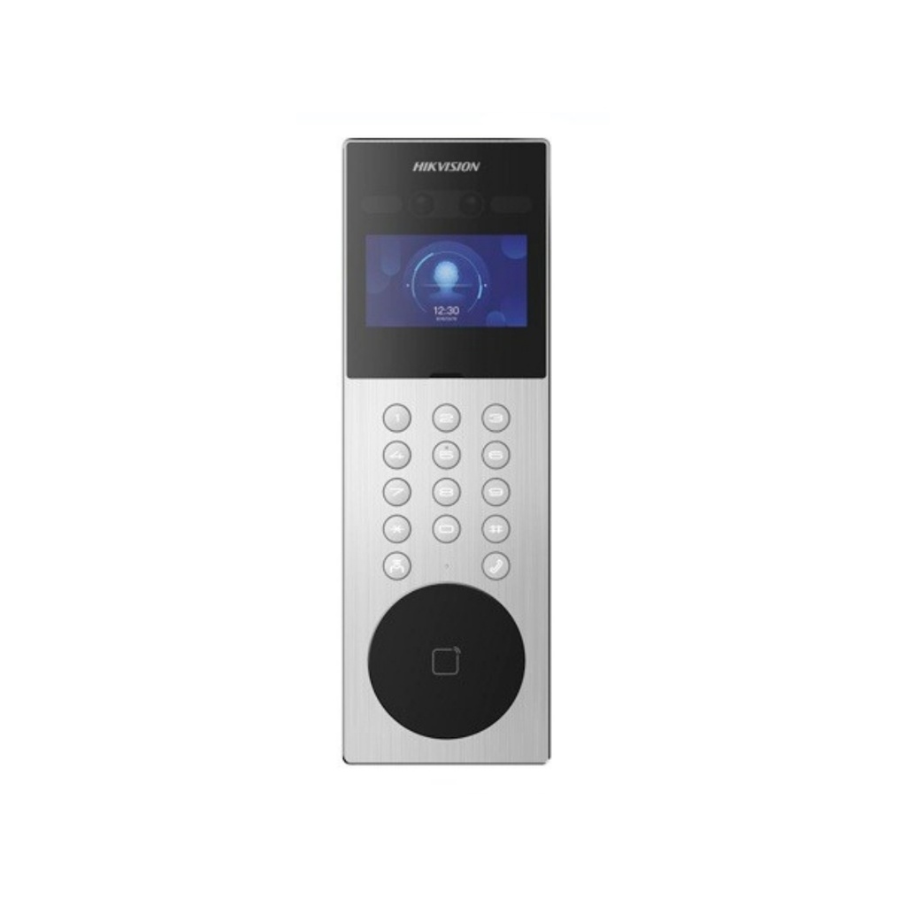 FRENTE VIDEO PORTERO IP METALICO PARA EDIFICIOS HIKVISION, 2MP, APERTURA P/RECONOCIMIENTO FACIAL.