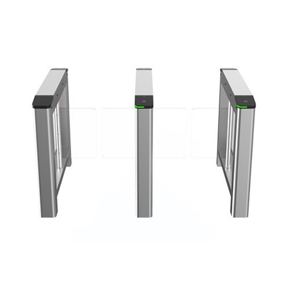 SWING BARRIER HIKVISION MEDIO, LECTOR DE TARJETA INCORPORADO, PUERTA DE ACRILICO 650MM.