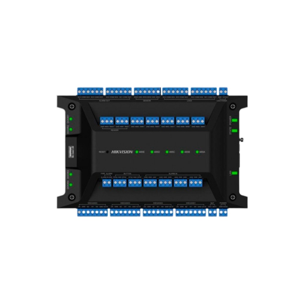 CONTROLADORA DE ACCESOS PARA 4 PUERTAS, SOPORTA RS-485, W26, W34, FUNCION PRUEBA DE MANIPULACION.