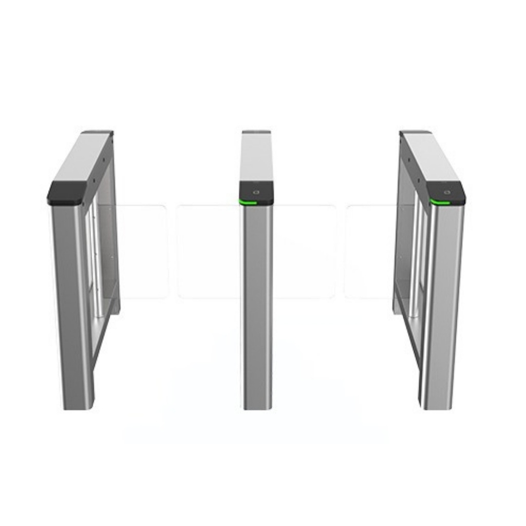 SWING BARRIER HIKVISION DERECHA, LECTOR DE TARJETA INCORPORADO, PUERTA DE ACRILICO 650MM.