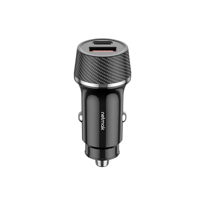 NETMAK CARGADOR PARA AUTO 48W DOBLE PUERTO (USB C + USB A) NM-UCC12