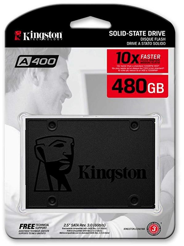 DISCO SSD 480 GB SATA III 2.5" A400 KINGSTON