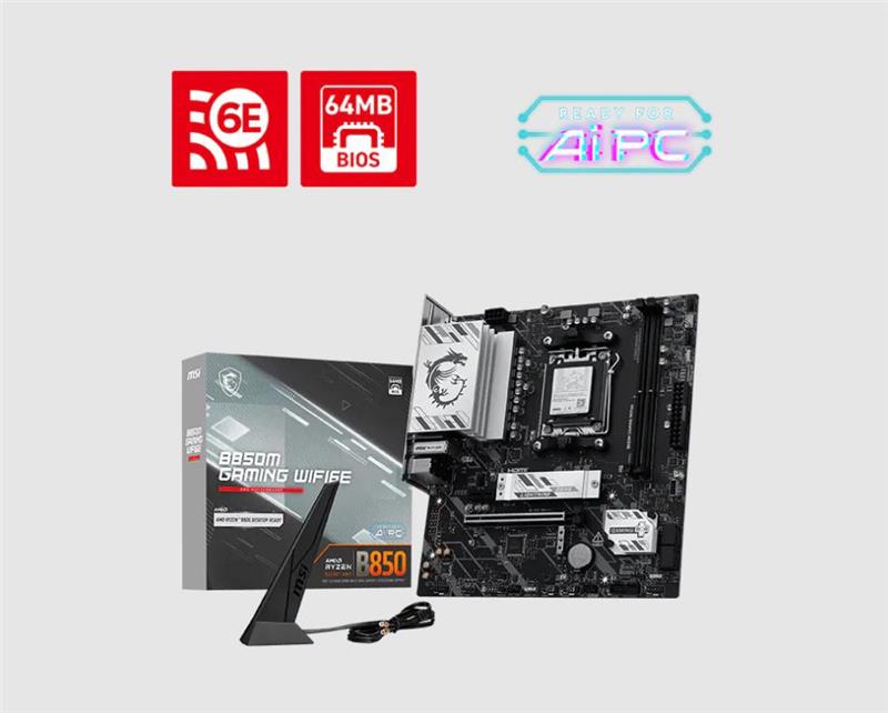 MOTHER MSI B850M GAMING WIFI6E AM5 H/D M.2 DDR5