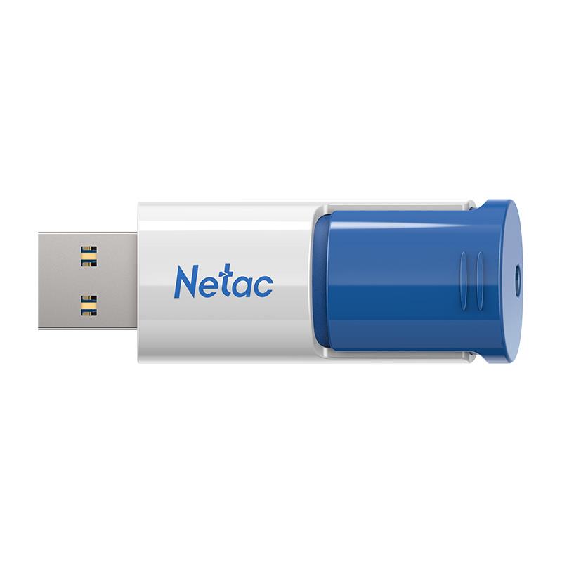 PEN DRIVE 256 GB NETAC U182 3.0 WHITE/BLUE RETRACTIL