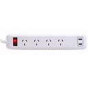 TRV ZAPATILLA MULTIPLE TRV X4 + 2 USB TIPO PLG002