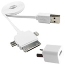 NOGA NET CARGADOR  NOGANET CELULAR C/CABLE 3 EN 1  USB  1AMP 5V NG-633