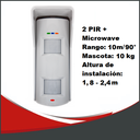 Detector PIR exterior Hikvision Cableado. Mascota hasta 10 kg